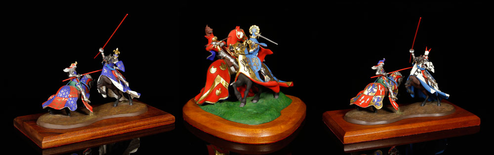 1381 Rodden 3 Prs Knights on Horseback Brian Rodden three
