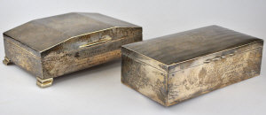 An Art Deco silver cigarette case Birmingham 1933 to w