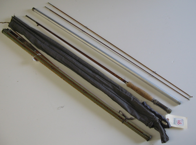 LOT OF TWO BAMBOO FLY RODS the first Montague Rod