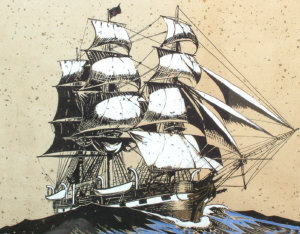 After Coulton Waugh 1896 1973 Tall Ship published 1928 by