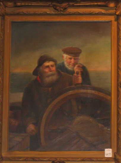 RUDOLF KLINGSBOGL AUSTRAIN B 1881 Sailors oil on canvas signed