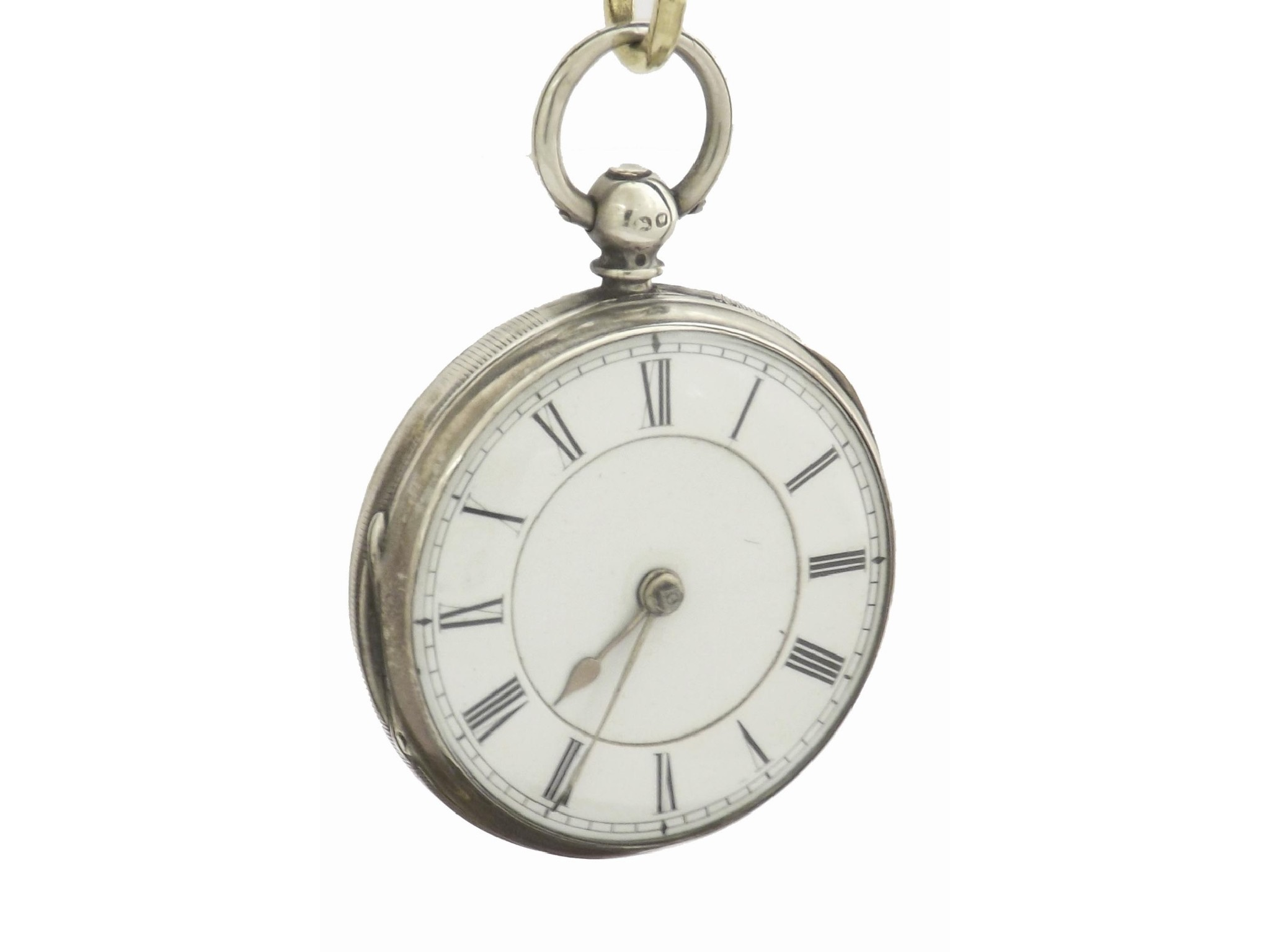 Small silver fusee lever pocket watch London 1872 signed J