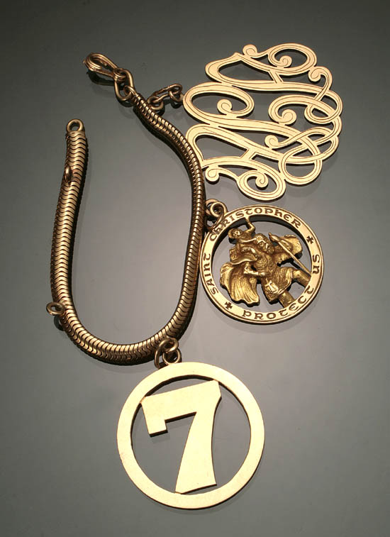 14 Karat Yellow Gold Charm Flexible Bracelet The flexible bracelet