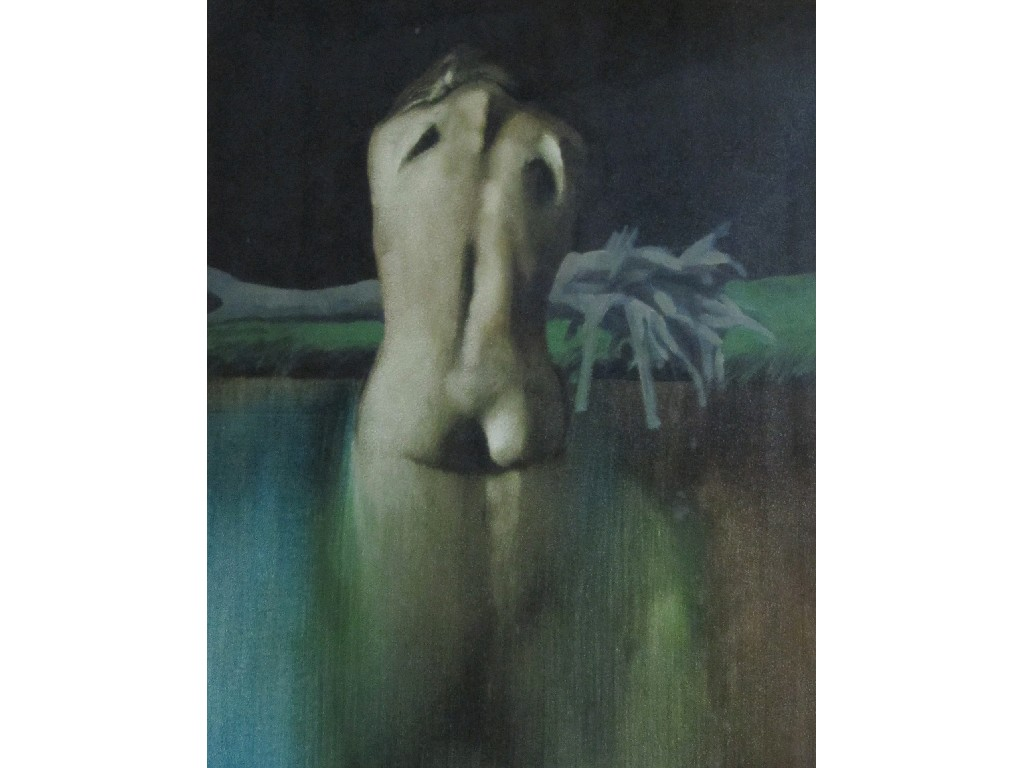 NEIL DALLAS BROWN b 1938 Oil on board Bather signed