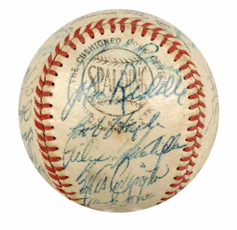 1957 Milwaukee Braves Champion Signed Team Ball Spalding National League