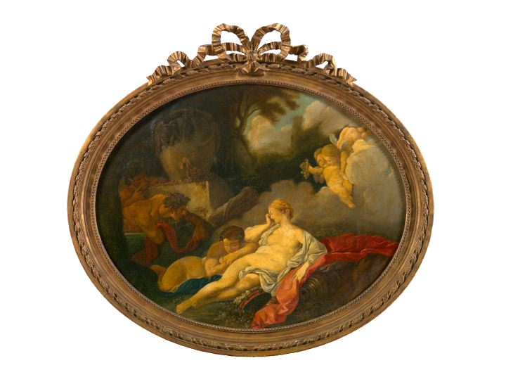 Manner of Nicolas Poussin French 1594 1665 Nymph with Satyrs