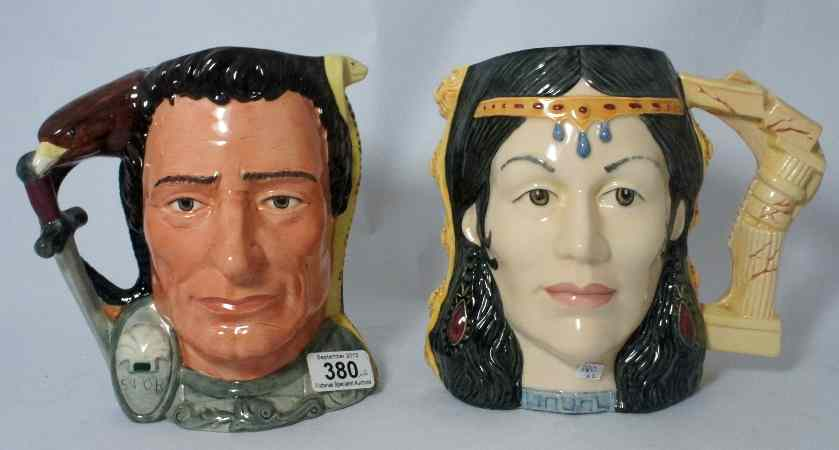 Royal Doulton large double headed character jugs Samson Delilah D6787