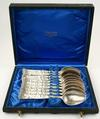 DESSERT SPOONS Boxed set of ten Tiffany Co sterling Vine