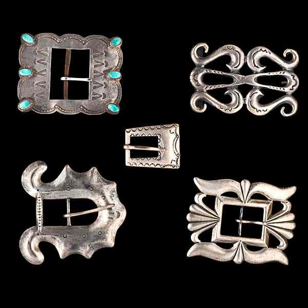 Navajo Belt Buckles Collected by Virginia Doneghy 1900 1981 lot