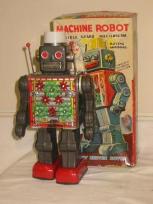 A Japanese Machine Robot by SH tinplate and plastic mounted