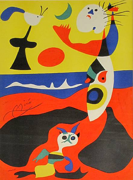 Joan Mir Spanish 1893 1983 L t from Verve III