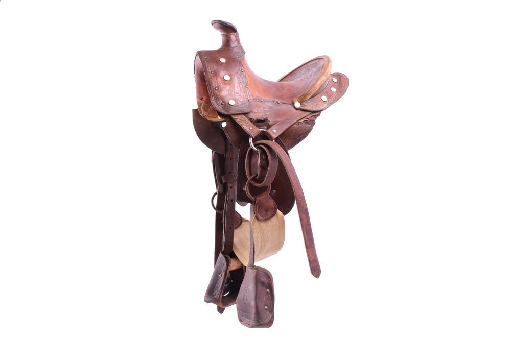 High Back Wade A Fork Salesman Saddle c 1920 s