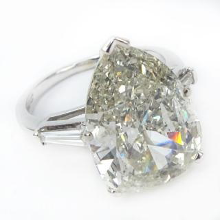 Approx 6 32 Carat Pear Shape Diamond and Platinum Engagement