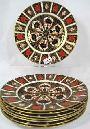 Set of 8 Royal Crown Derby Dinner Plates in the