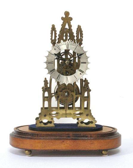 A VICTORIAN STYLE SKELETON CLOCK by Robert Donaldson of London