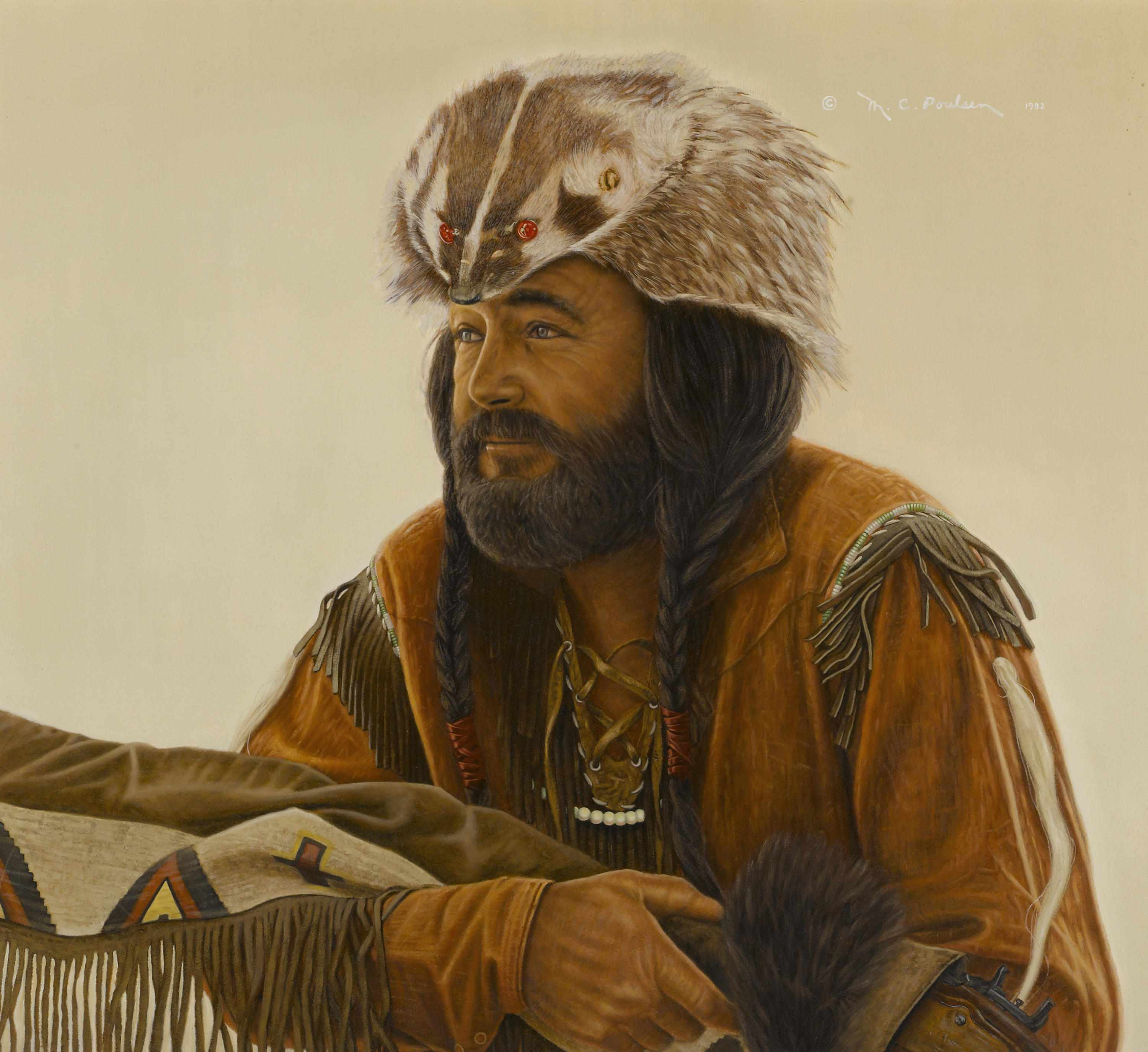 Mike C Poulsen American born 1953 Cecil 1982 signed and