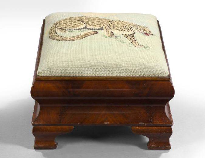 American Late Classical Mahogany Footstool second quarter 19th century the