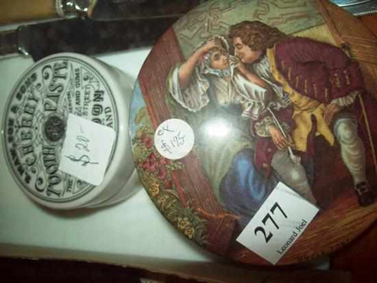 A COLLECTION OF FIVE ASSORTED VICTORIAN POT LIDS AND THREE