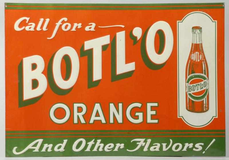 Embossd Tin Botl O Orange Soda Sign Description Nice image