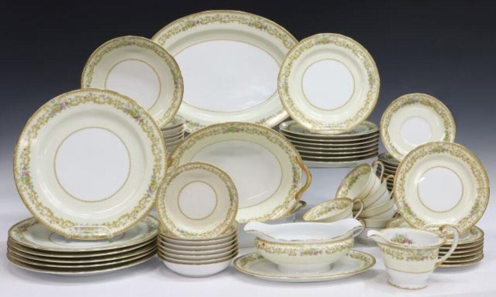 lot of 57 Japanese Noritake partial china dinner service in