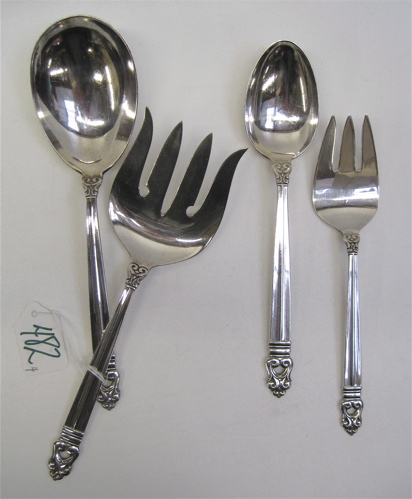 STERLING SILVER SERVICE FLATWARE SET 4 pieces by International Silver