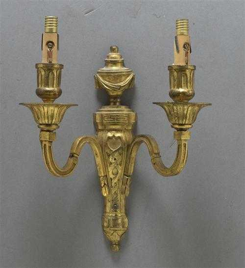 PAIR OF MATTE AND POLISHED GILT BRONZE APPLIQUES Louis XVI
