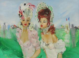 Jean Gabriel Domergue French 1889 1962 At the Races oil