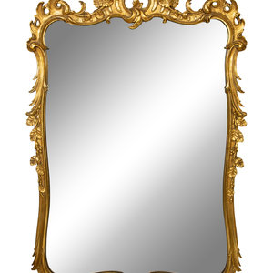 A George II Style Giltwood Mirror 20th Century Height 41