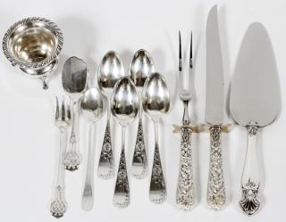 AMERICAN STERLING FLATWARE ELEVEN PIECES AMERICAN STERLING FLATWARE ELEVEN PIECES