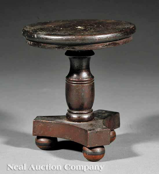 An American Classical Mahogany Miniature Center Table c 1840 molded