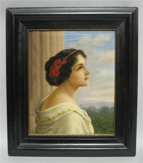 FRIEDRICH EMILE KLEIN GERMAN 1841 1921 PORTRAIT OF A WOMAN