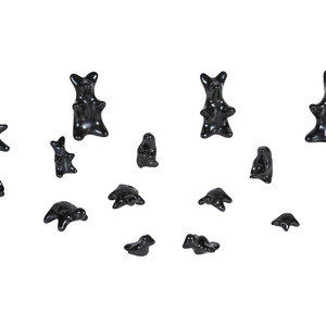 Assortment of Blackware Pottery Animals lot of 14 includes Linda