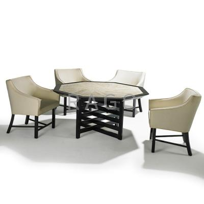 HARVEY PROBBER HARVEY PROBBER INC Dining table and four chairs