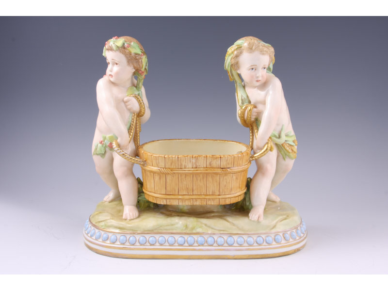 Antique KPM Porcelain Figural Centerpiece Germany late 19th c polychrome