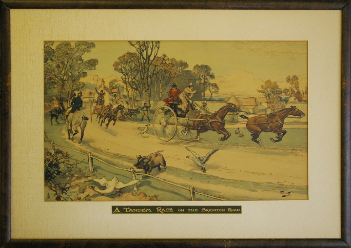 Gilbert S Wright British 1880 1958 A Tandem Race on