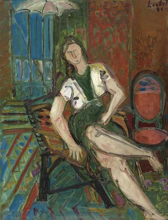 HERBST ADOLF Emmen 1909 1983 Zurich Seated woman in an
