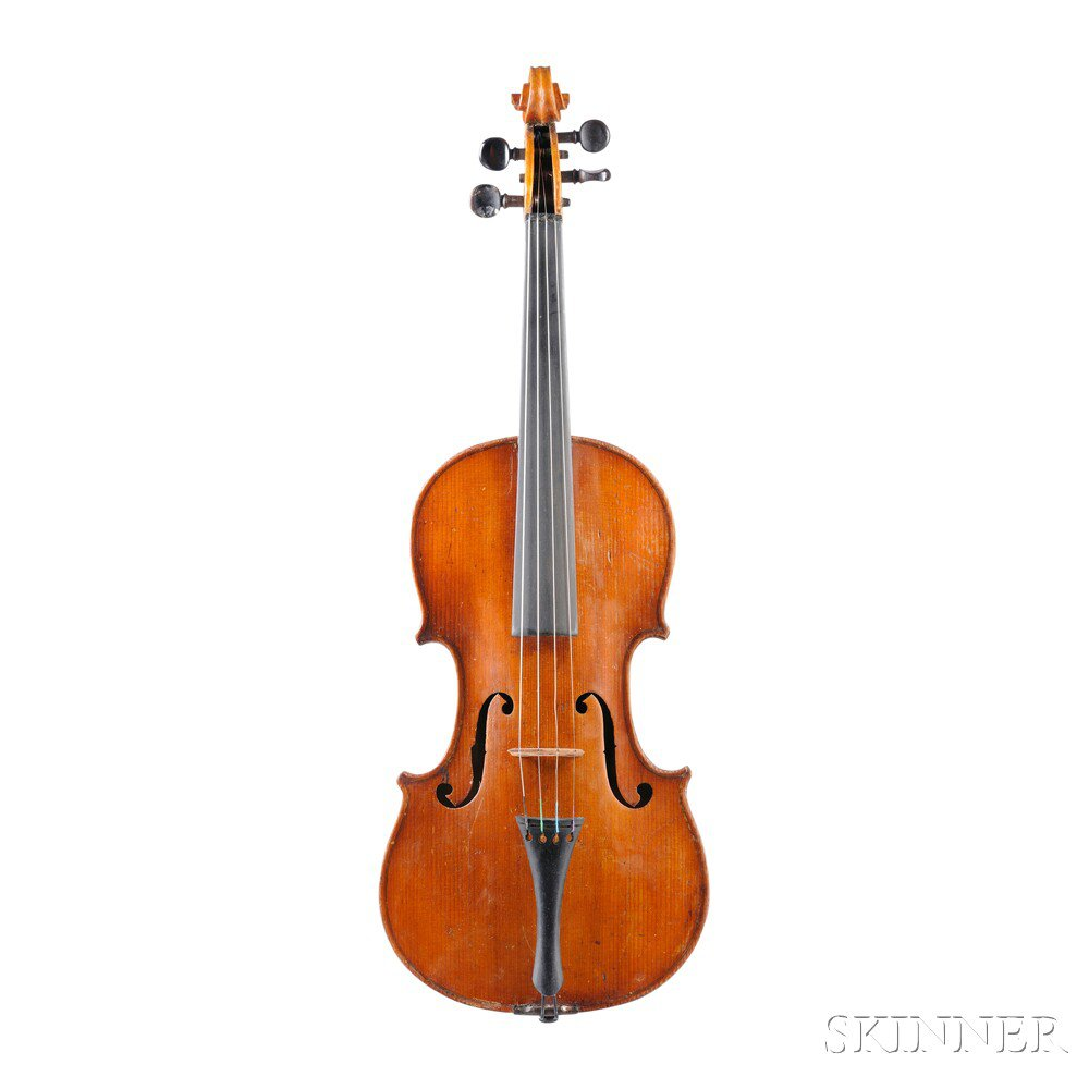 Violin branded internally HMS length of back 354 mm with