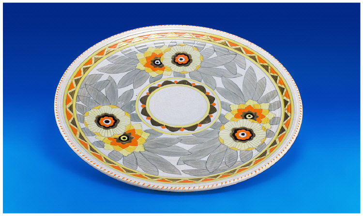 Crown Ducal Charger Charlotte Rhead Design Crown Ducal Stamp to