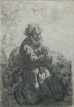 Rembrandt Harmensz van Rijn Dutch 1606 1669 St Jerome Kneeling