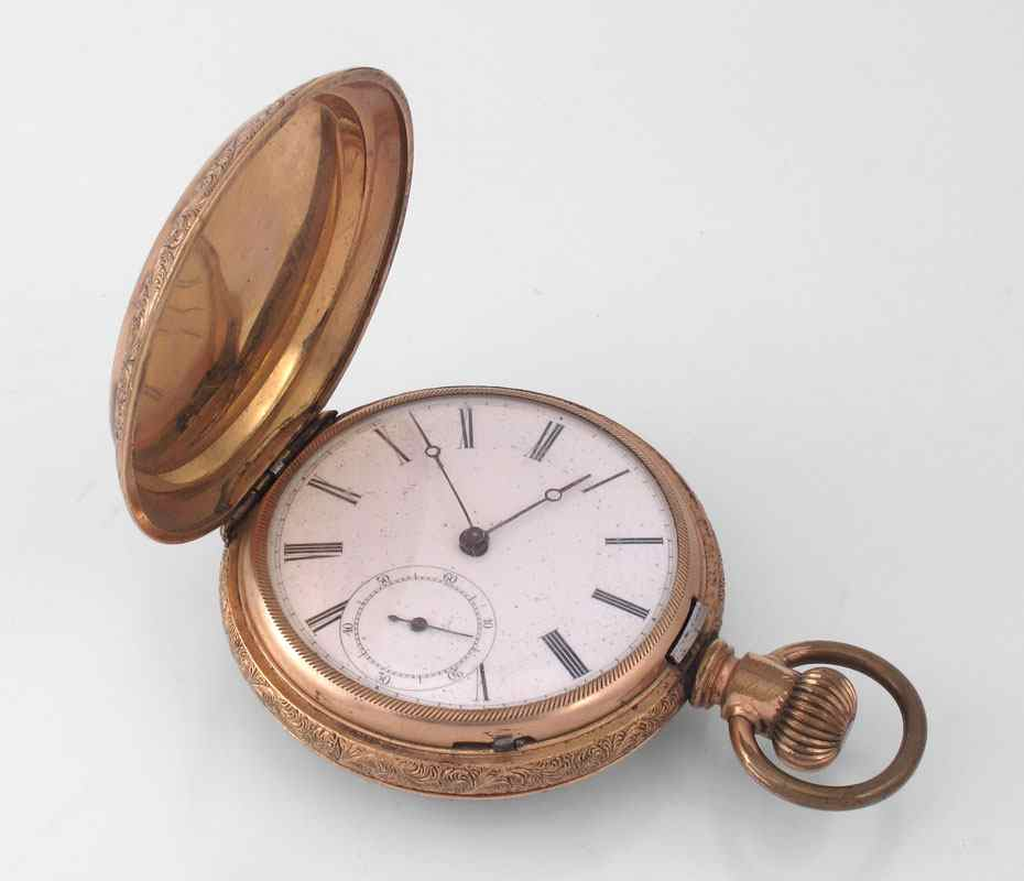 HUNTERS CASE POCKET WATCH CA 1900 Gold filled British made