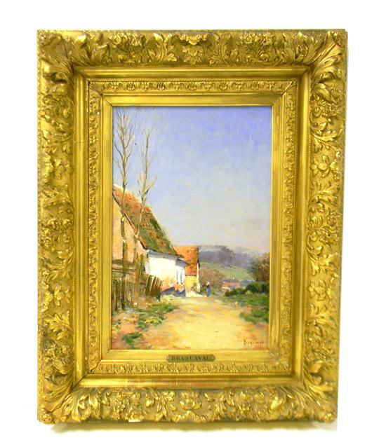 Louis Braquaval French 1853 1919 oil on canvas impressionistic scene