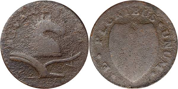 1786 New Jersey Cent No Coulter AG3 PCGS Maris 12
