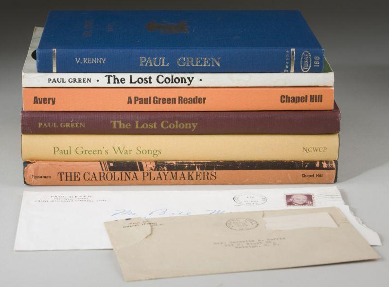 NC Playwright Paul Green Letter and Book Grouping includes 2