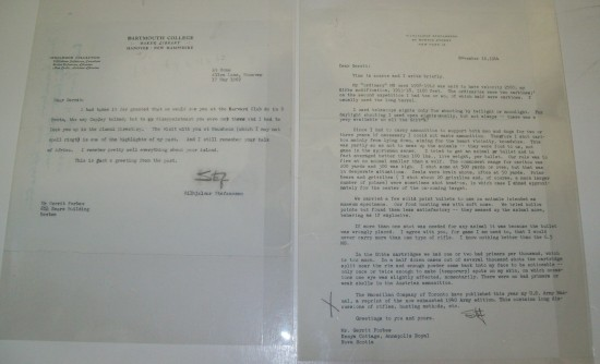 EXPLORERS STEFANSSON VILHJALMUR Two Typed Letters Signed Stef each to