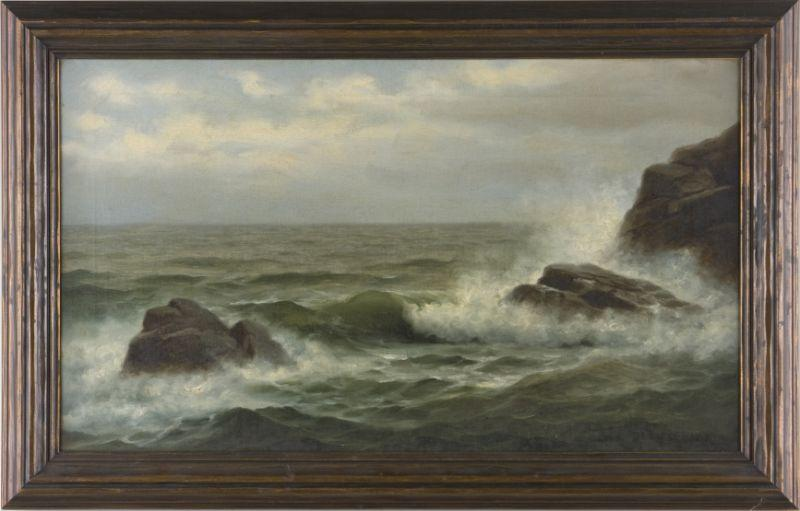 Nels Hagerup CA 1864 1922 Rocky Coast oil on canvas