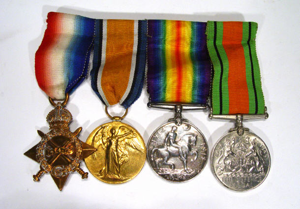 World War I Military medal group comprised 1914 15 Star