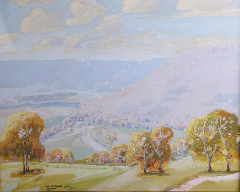 John Zwara IN 1880 1951 19x24 Gouache 19x24 Brown County
