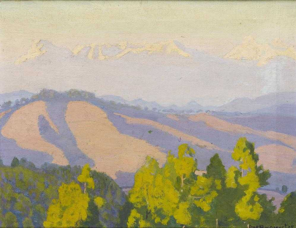 EARL HENRY BREWSTER 1878 1957 ALMORA LANDSCAPE INDIA signed 34