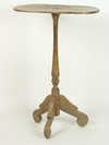 CANDLE STAND 18th C primitive walnut candle stand thin planed