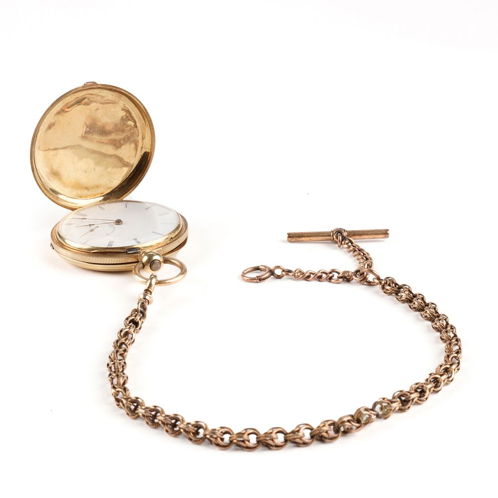 Jules Jurgensen 18K Gold Pocket Watch Hunter Case Jules Jurgensen